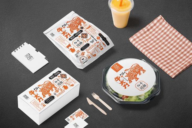 餐饮logo设计，餐饮vi和包装设计以及餐饮外卖包装设计
